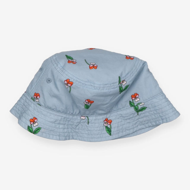 Sunhat Blue Red Flowers