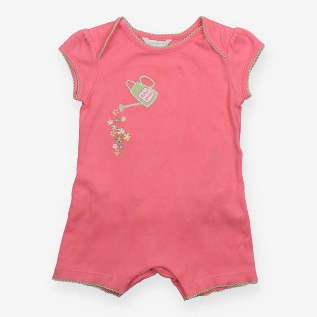 Romper pink embroidered water the flowers