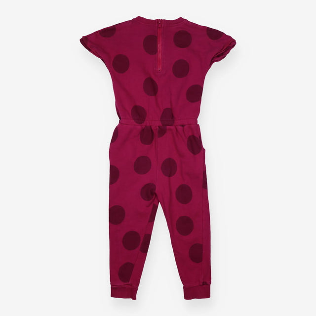 Jumpsuit Magenta Pink Spots