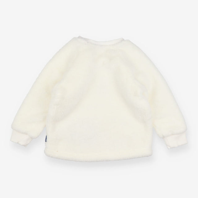 Sweater fur cream bear face