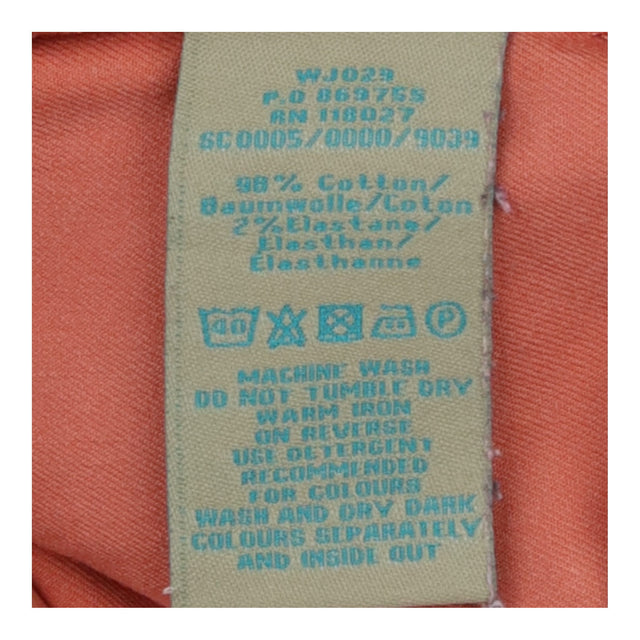 Chino Shorts Coral Orange Mid Rise Tailored