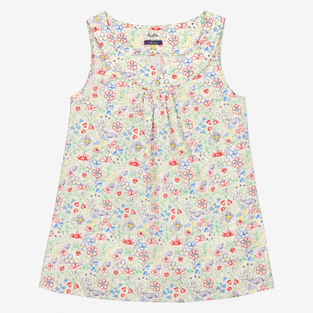 Top Floral Print Sleeveless Scoop Neck