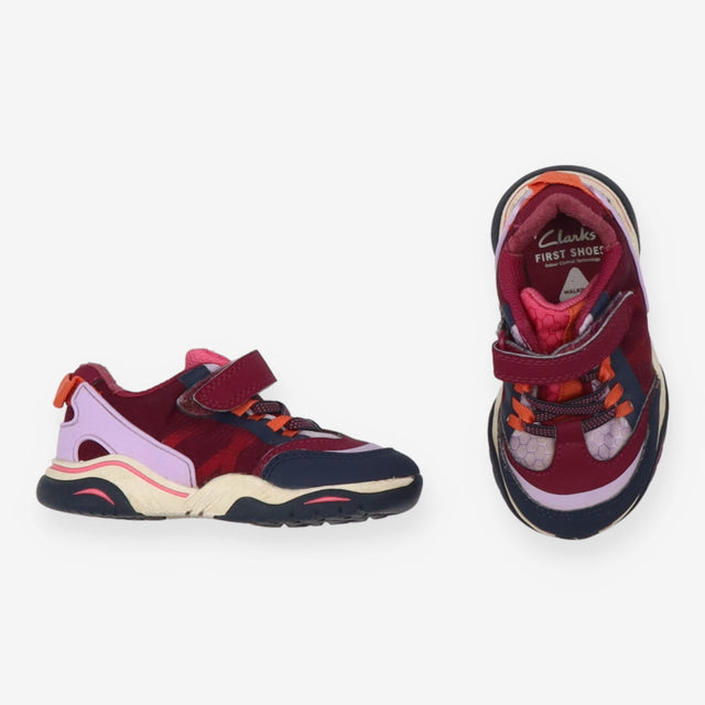 Burgundy walking shoes
