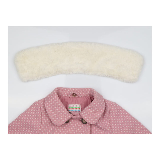 Pink Coat with Fleece Collar