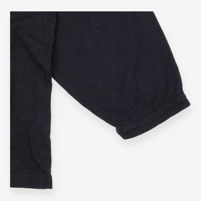 Black Relaxed Long Sleeve Top