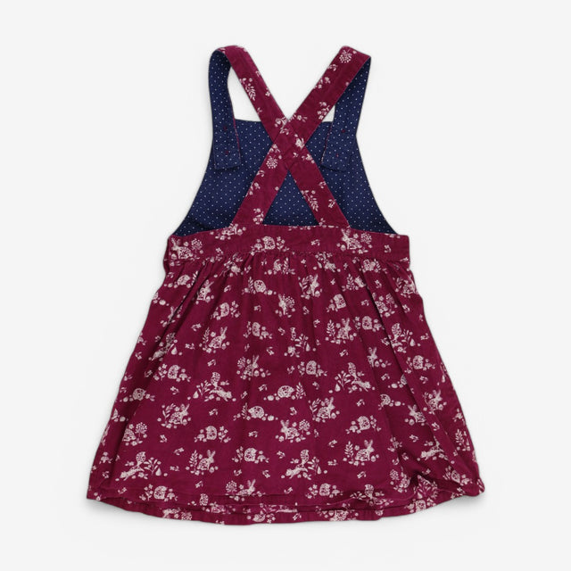 Cord Pinafore Plum Autumnal