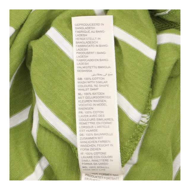 Henley Top Green and White Strip