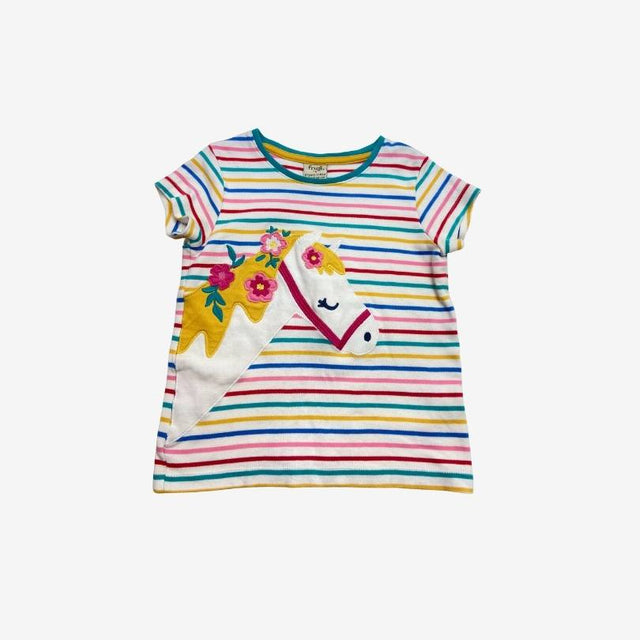 Striped Horse Short Sleeved Top