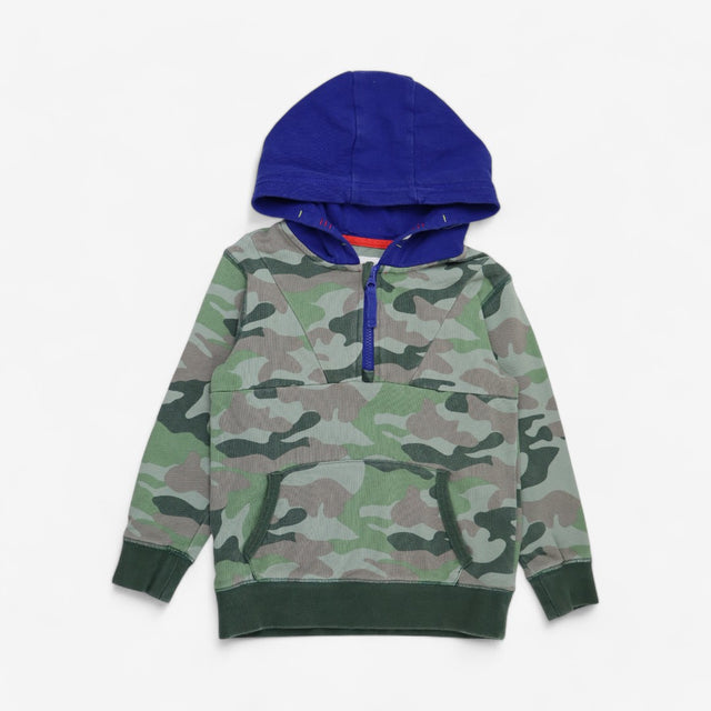 Camo half zip hoodie