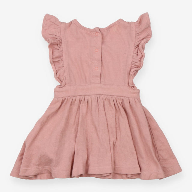Pinafore dusty pink frill shoulder