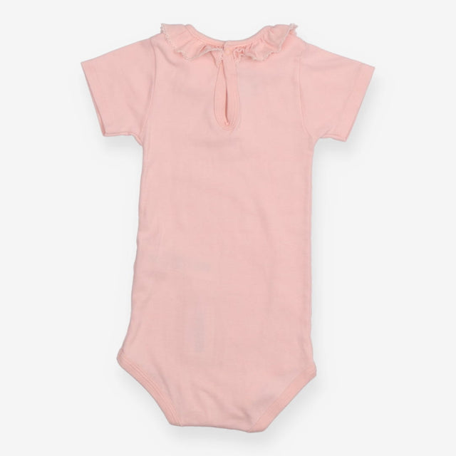 Bodysuit Frill Collar Pink