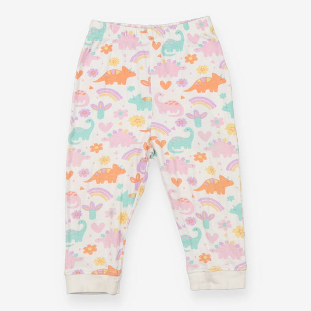 2 pack Pyjama Bottoms purple and white with dino r