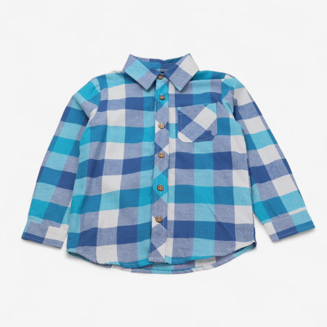 Shirt Long Sleeve Blue Check