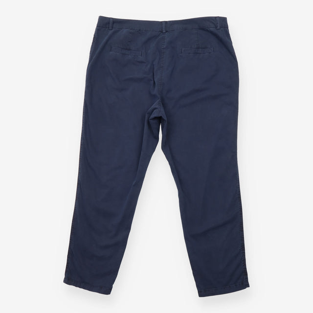 Trousers Navy Pure Cotton Tapered Chinos