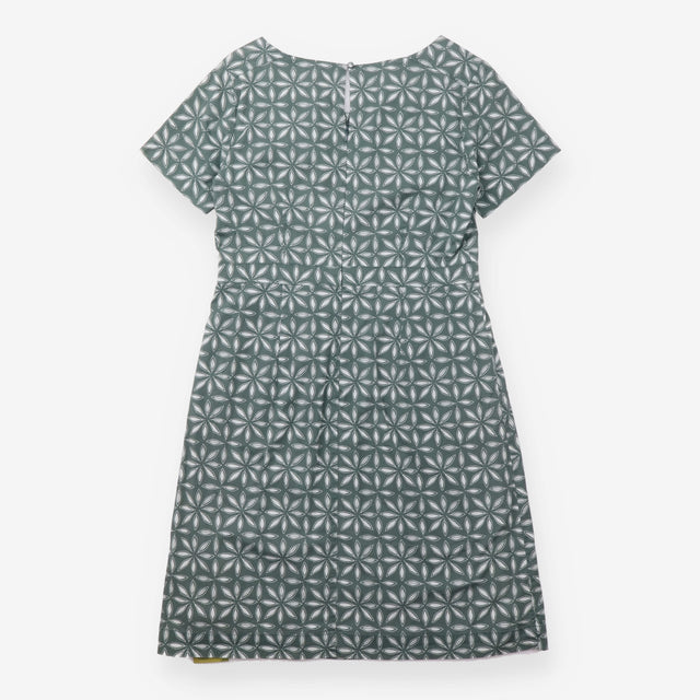 Dress Green Ivory Botanical Tiered Midi
