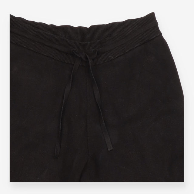 Wide Leg Joggers Black Drawstring Relaxed Trousers