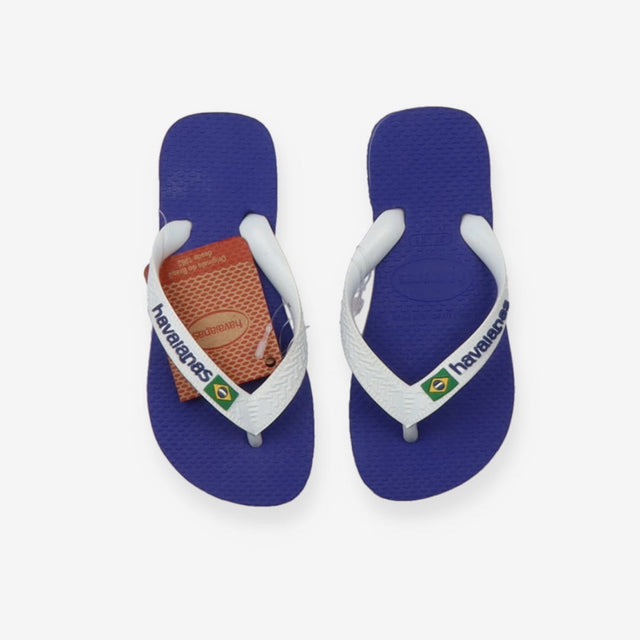 Blue Havaianas flip flops