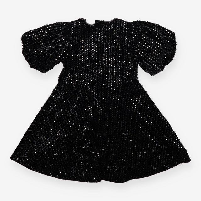 Party dress cord sequins black