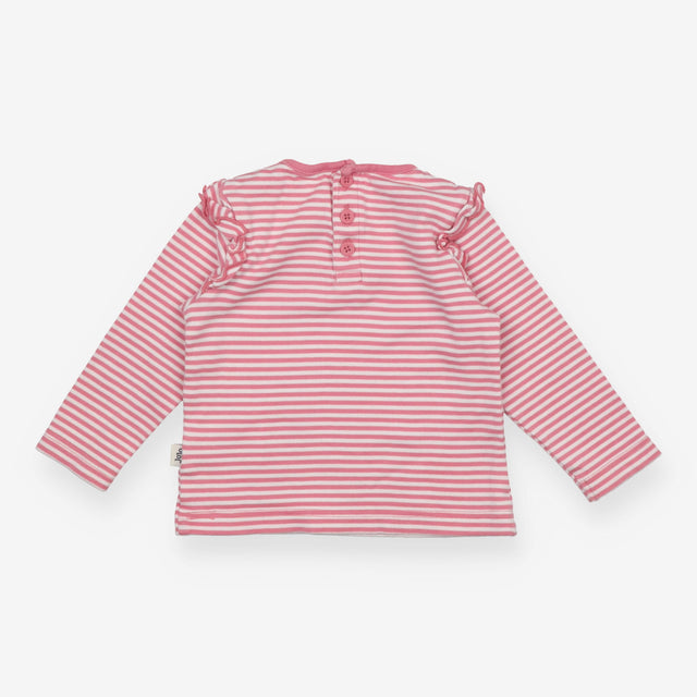 T-Shirt Long Sleeve Dark Pink Stripe