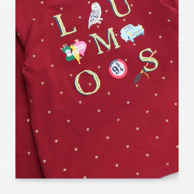 T-shirt red long sleeve Harry Potter Lumos