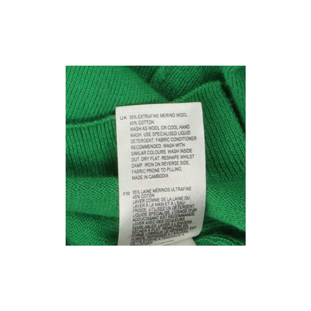 Green Crewneck Sweater Merino Wool