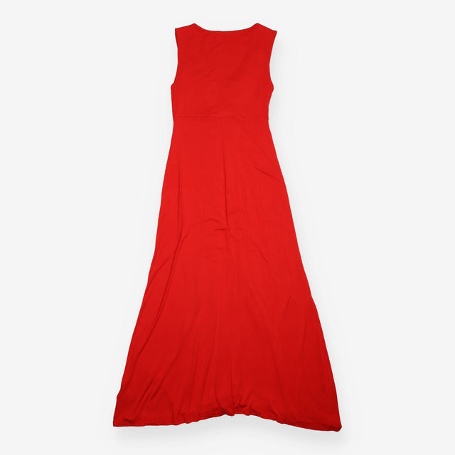 Maxi Dress Red Jersey Twist Front Ruched