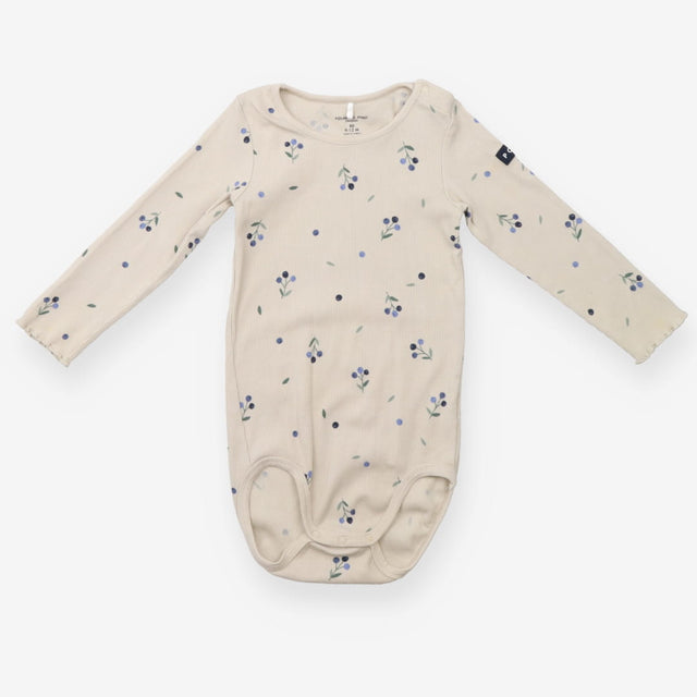 Bodysuit Ribbed Oat Blueberries