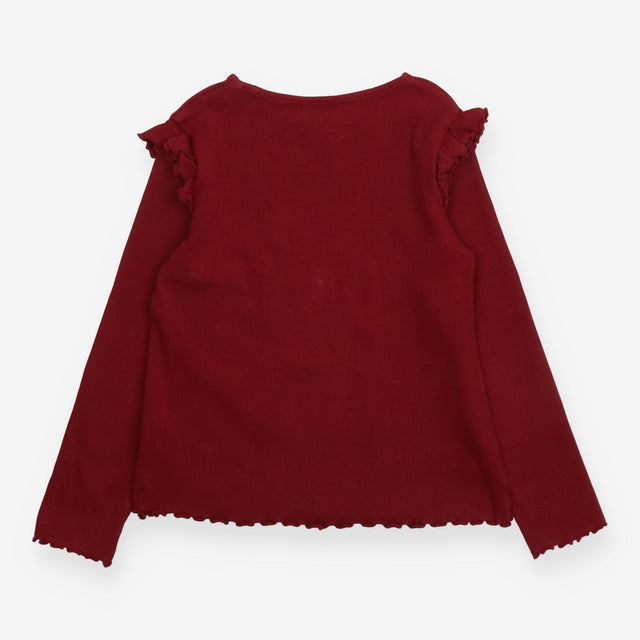 Burgundy Ribbed Long Sleeve