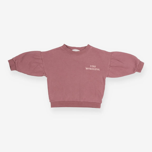Sweatshirt dusty pink ''STAY WONDERFUL''