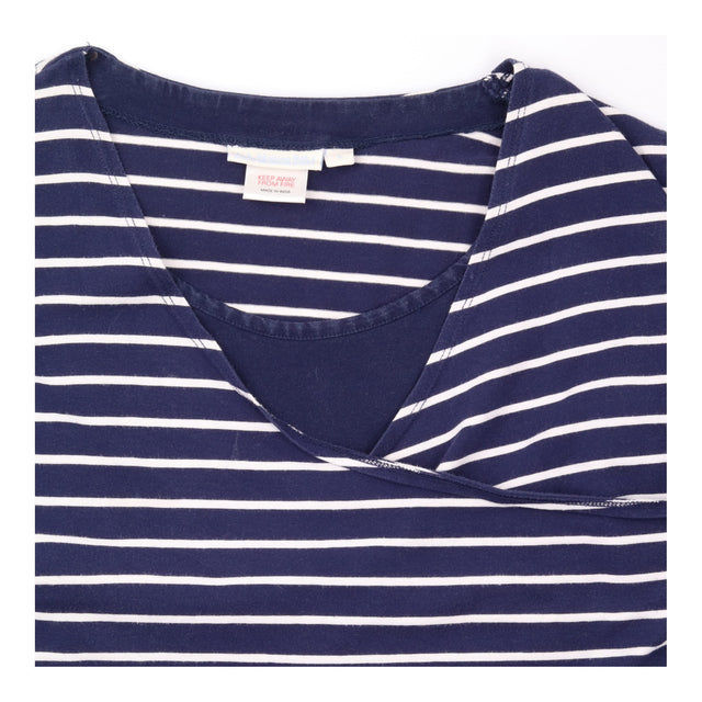 Top Navy Striped Maternity Nursing Long Sleeve