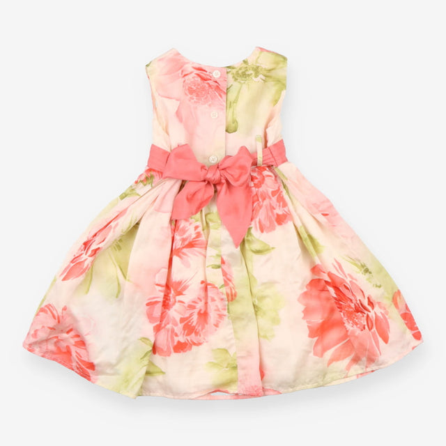 Dress woven pink floral
