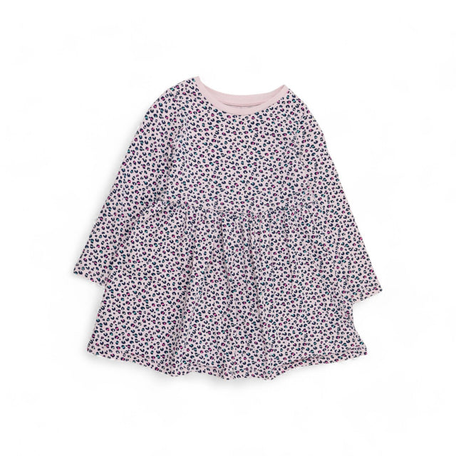 Pink leopard print LS dress