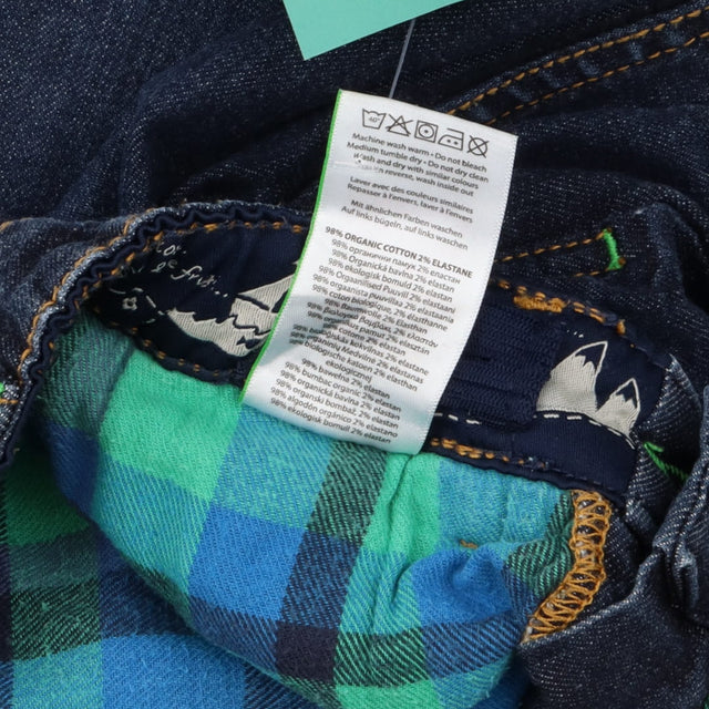 Jeans with Green and Blue Tartan Lining