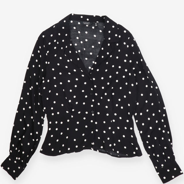 Black Polka Dot Viscose Blouse