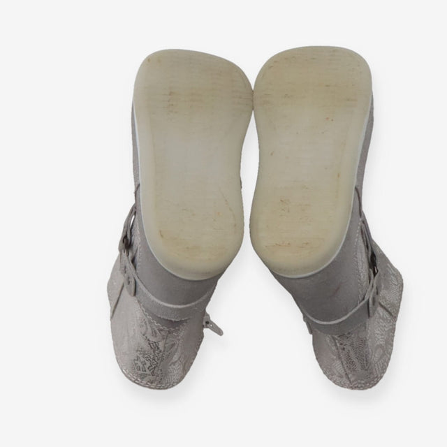 Silver patterned boots