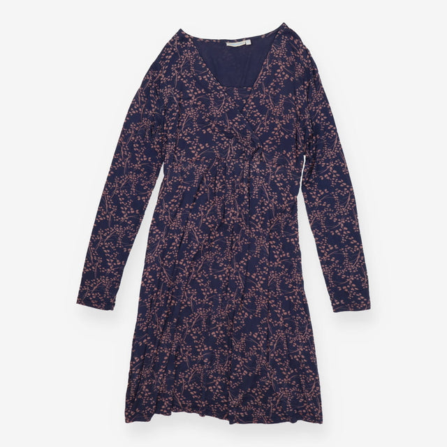 Dress navy blue with pink florals nursing
