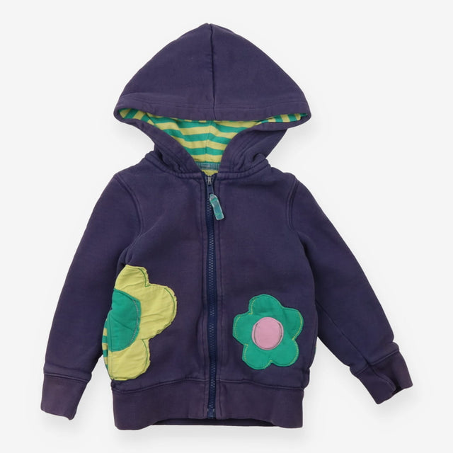 Hoodie purple with flowers