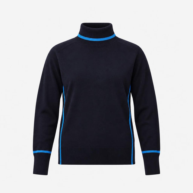 Jumper Alexis Roll Neck Contrast Trim Wool Blend N