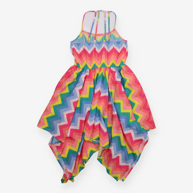 Sundress silky multi colour zig zag handkerchief h