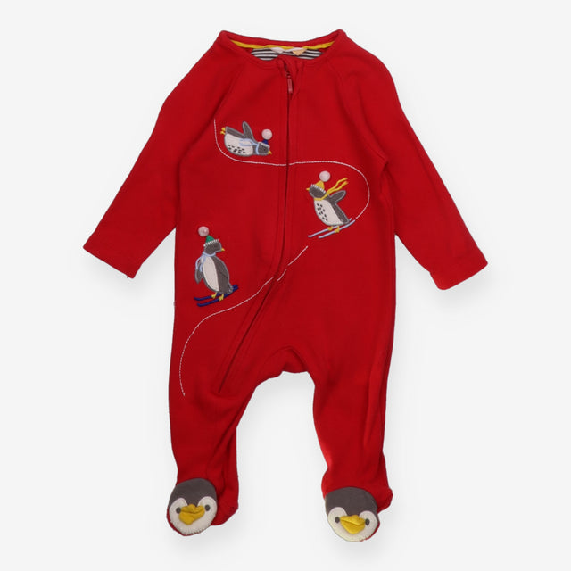 Sleepsuit Red Skiing Penguins