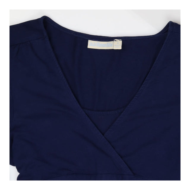 Navy Wrap Nursing Dress