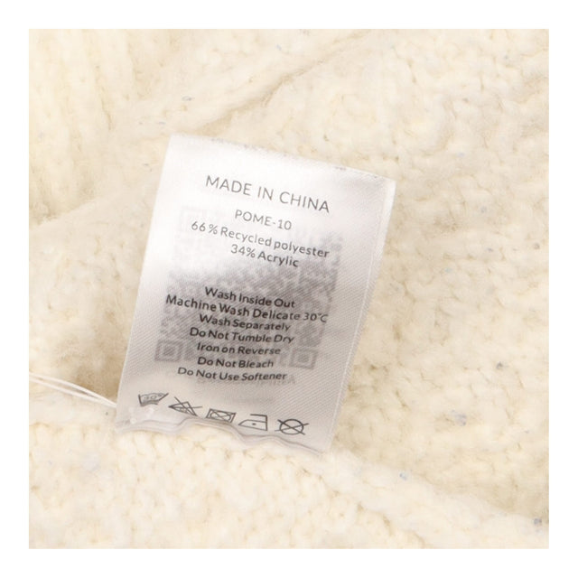Chunky Knit Cream Open Cardigan with Pockets