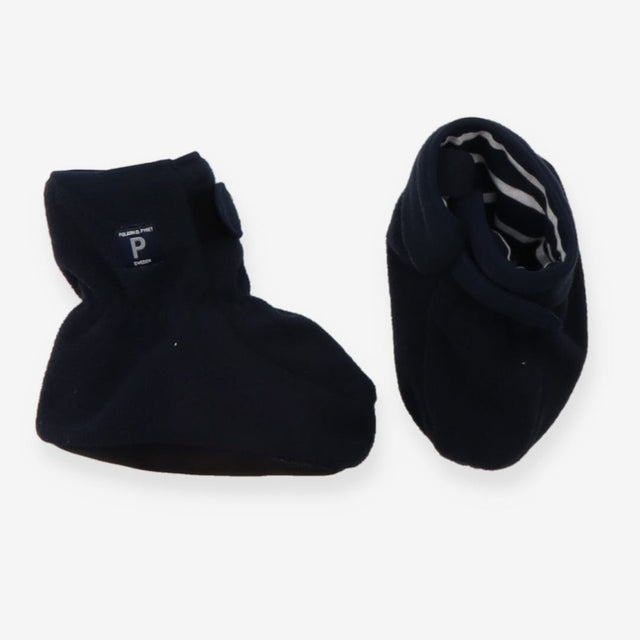 Pram shoes navy blue velcro