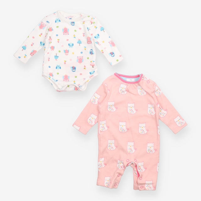 Owl Sleepsuit and Bodysuit Set