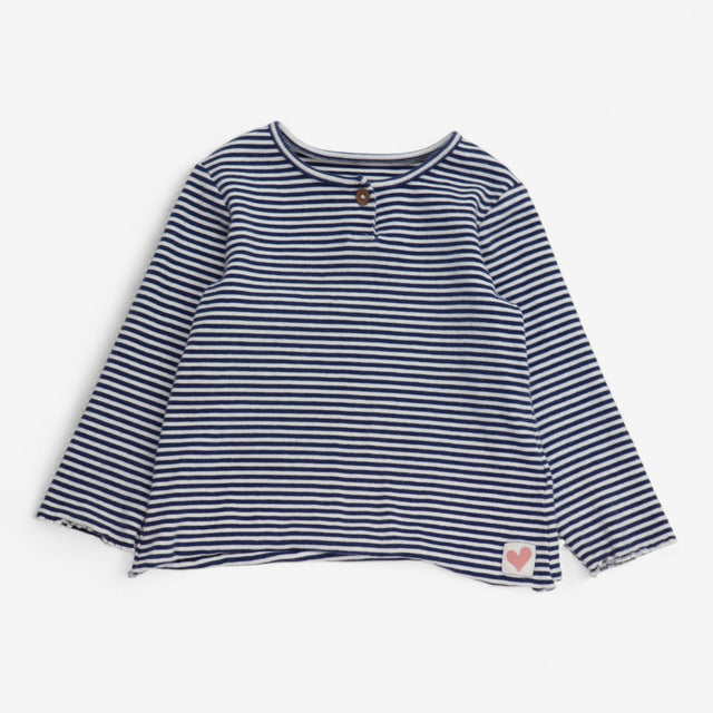 Dungaree Cord Grey Rabbit with Striped Bodysuit