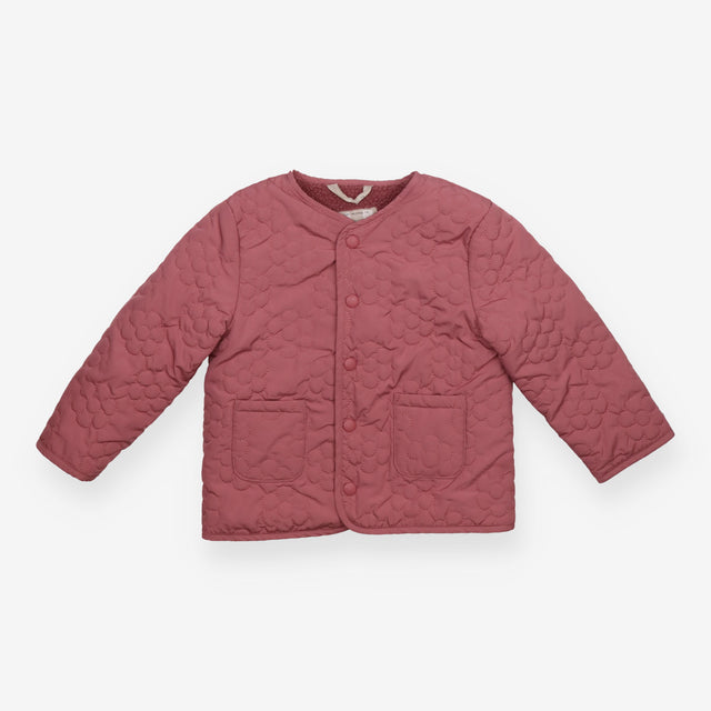 Jacket Fleece Lined Pink Flowers Embroidered