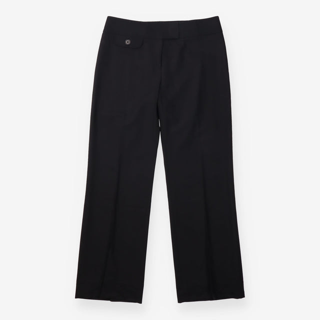 Black Tailored Wide Leg Trousers Butt