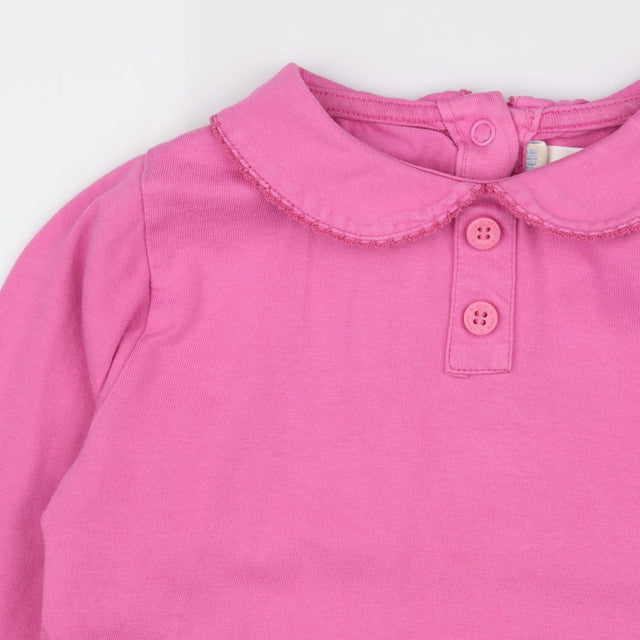 Collared Long Sleeve Pink Top