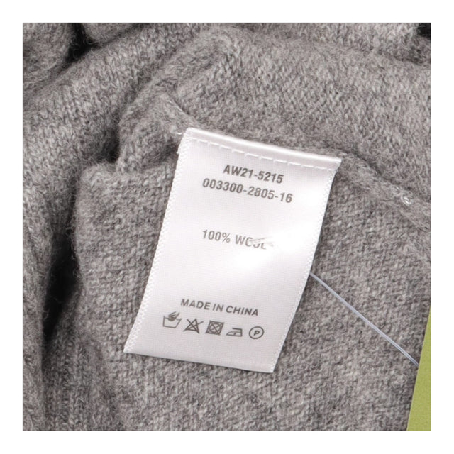 Jumper Dress Grey Pure Wool V-Neck Maxi