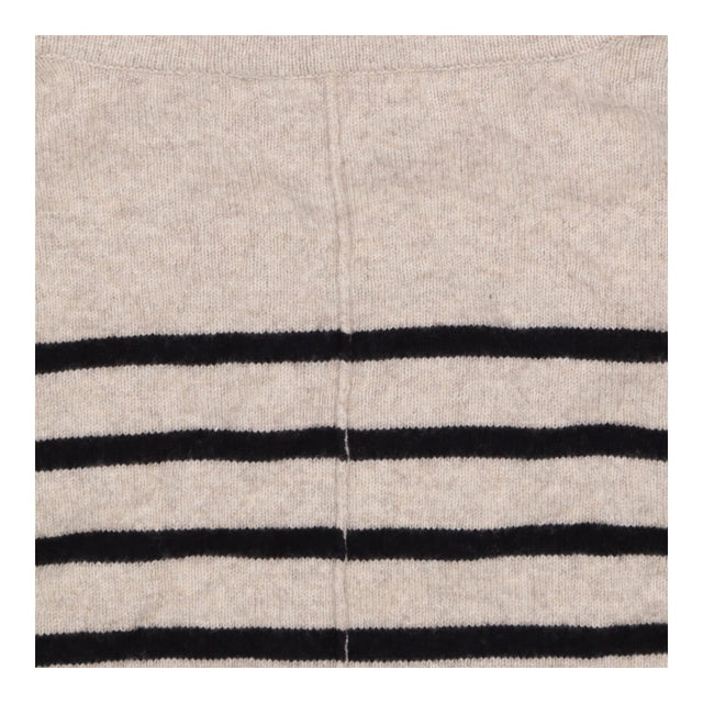 Camel Black Stripe High Neck Jumper with Pockets